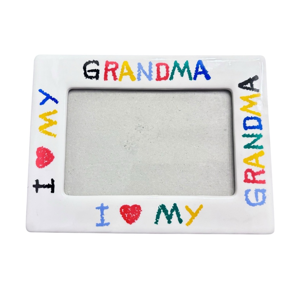 Colorful 'I Love My Grandma' Photo Frame